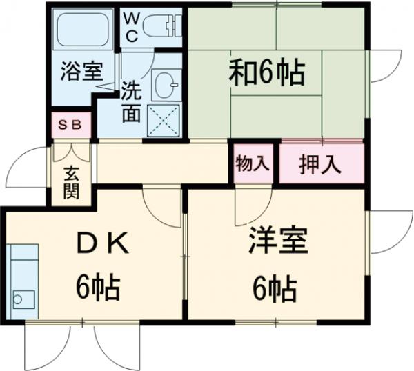 第3ファミールナルセC棟の間取り