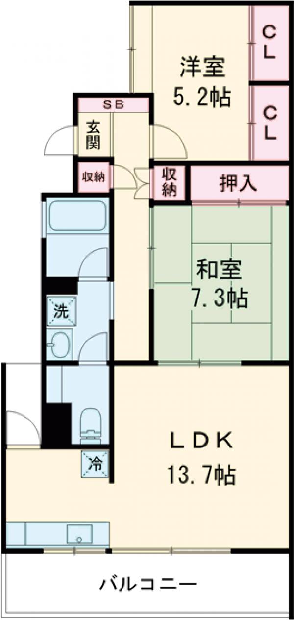フォレスト上野毛の間取り