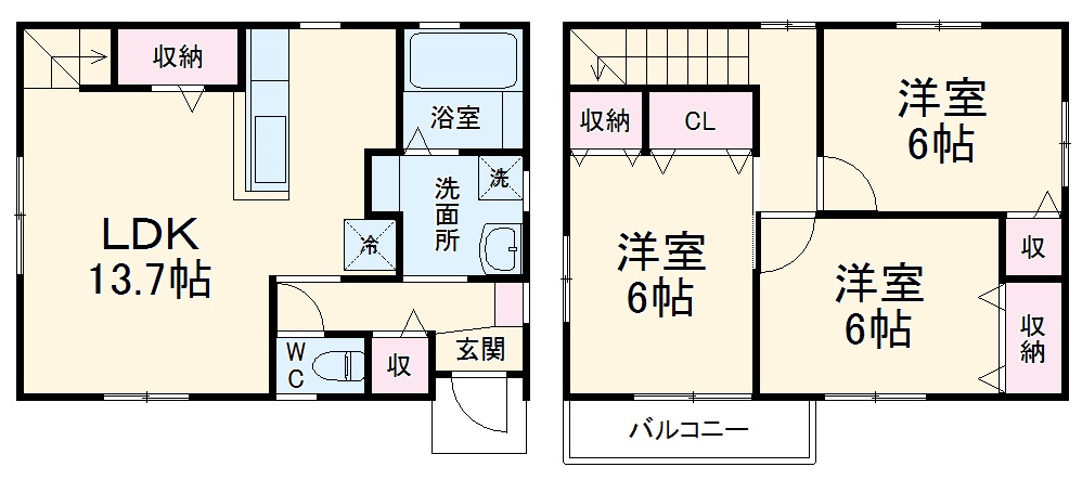 川越当新田戸建ての間取り