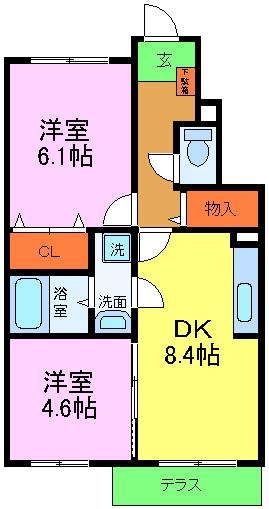 アスク篠の間取り