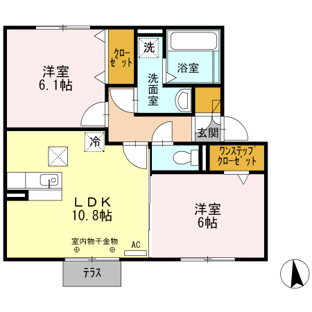 クレール スクエアの間取り