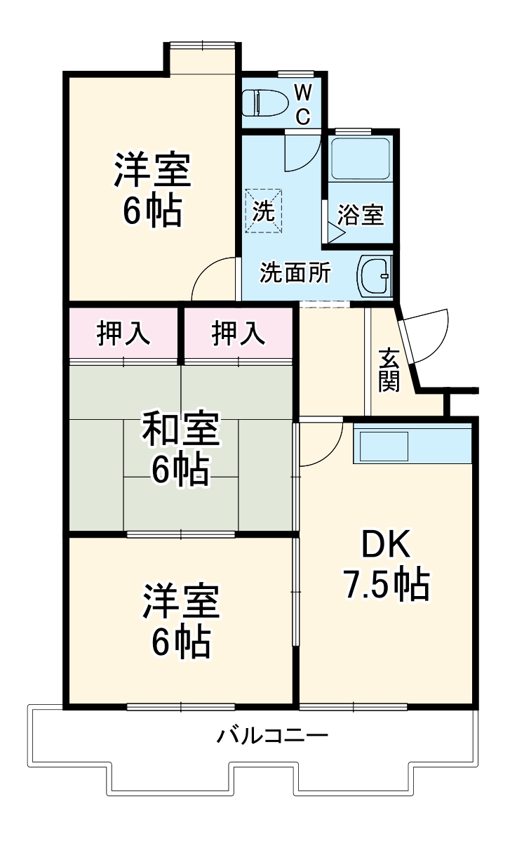エクシード中沢の間取り