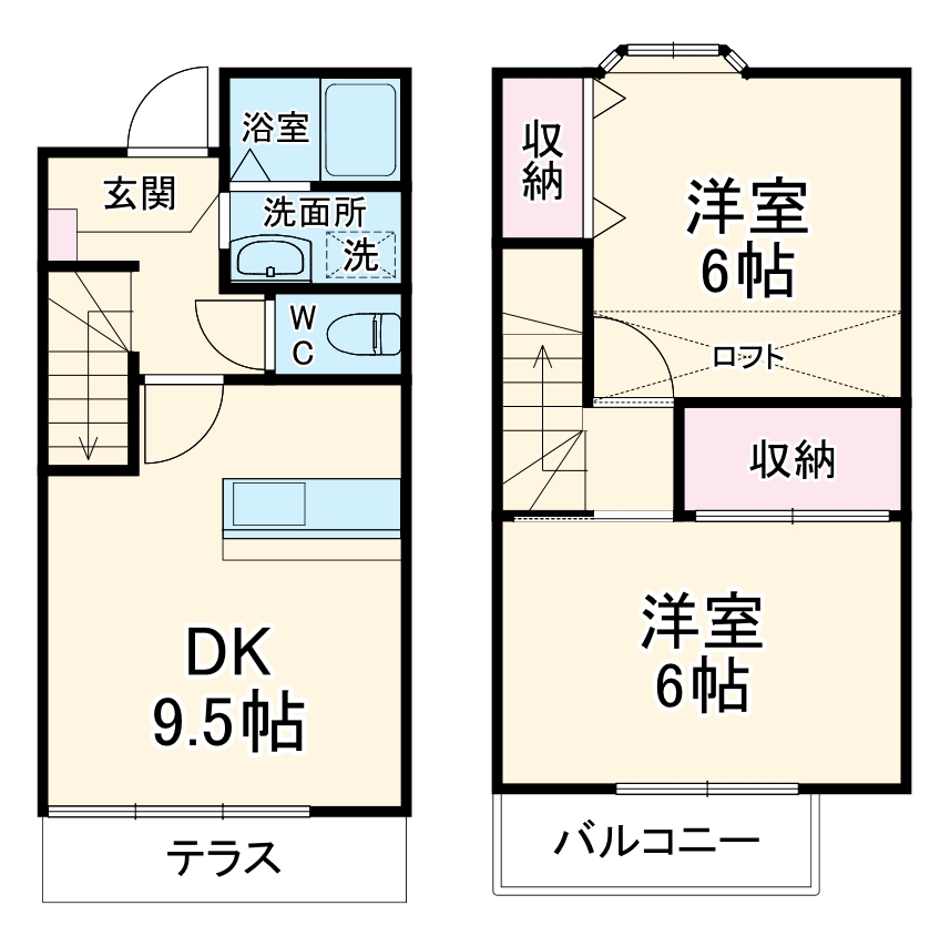 テラス66A棟の間取り