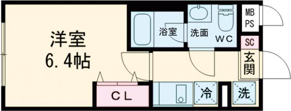 ウェルスクエアイズム上北沢の間取り