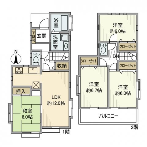 成瀬戸建の間取り