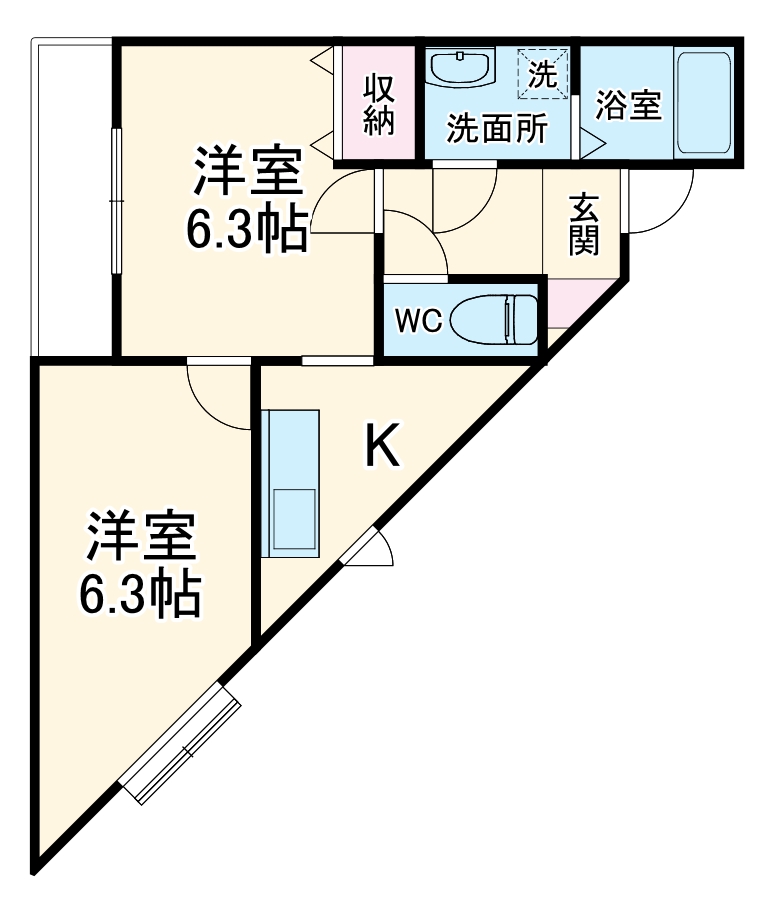 野中第6マンションの間取り