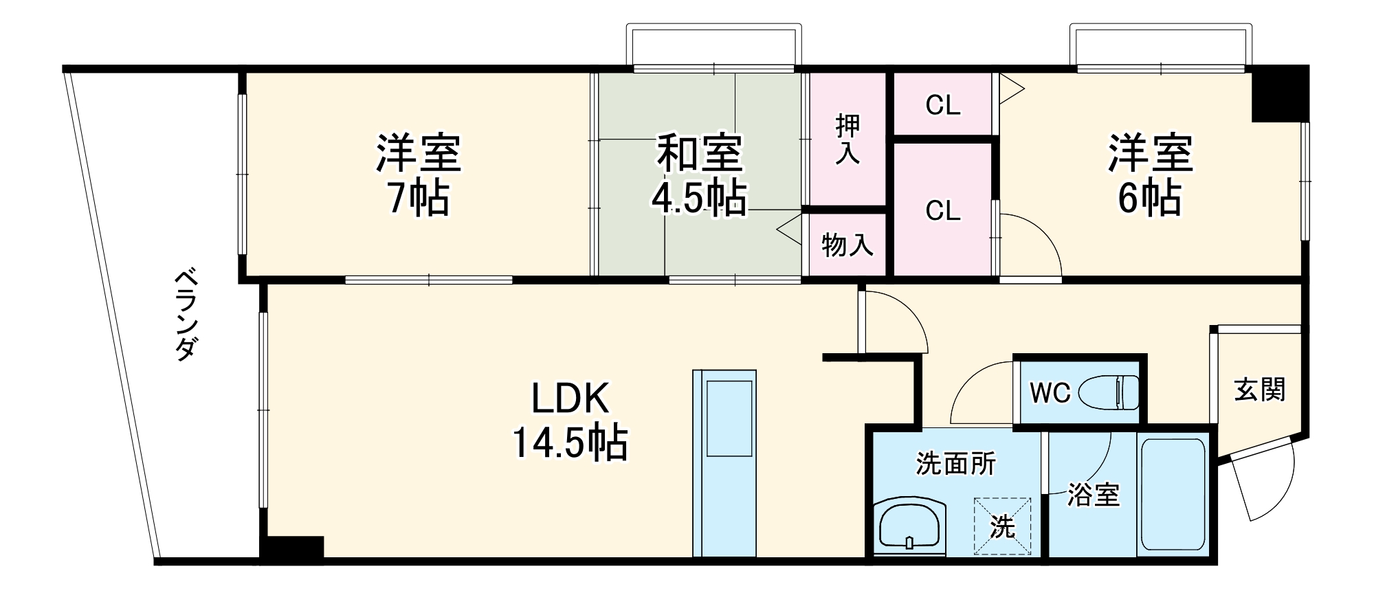 ゼフィーロ長岡京の間取り