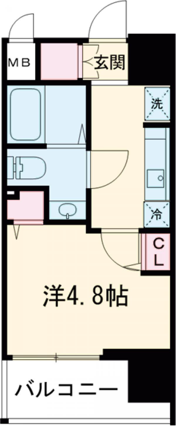 四つ木の完工年月(2021年7月)築の賃貸マンションの間取り