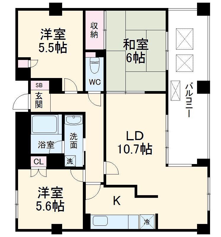 パティオス8番街の間取り