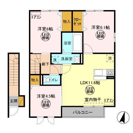 ロイヤルスクエア Fの間取り