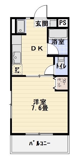 押切の完工年月(1995年8月)築の賃貸マンションの間取り