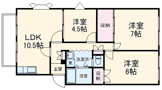 ユーロアベニュー四街道Hの間取り