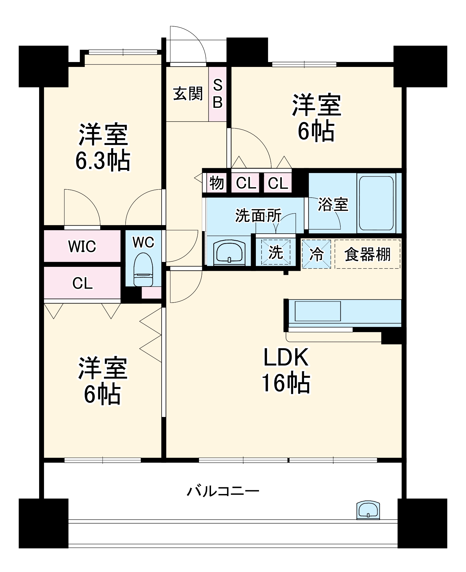 ネオグランデ藤ヶ丘の間取り