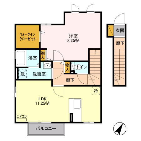 メゾンソレイユ Aの間取り