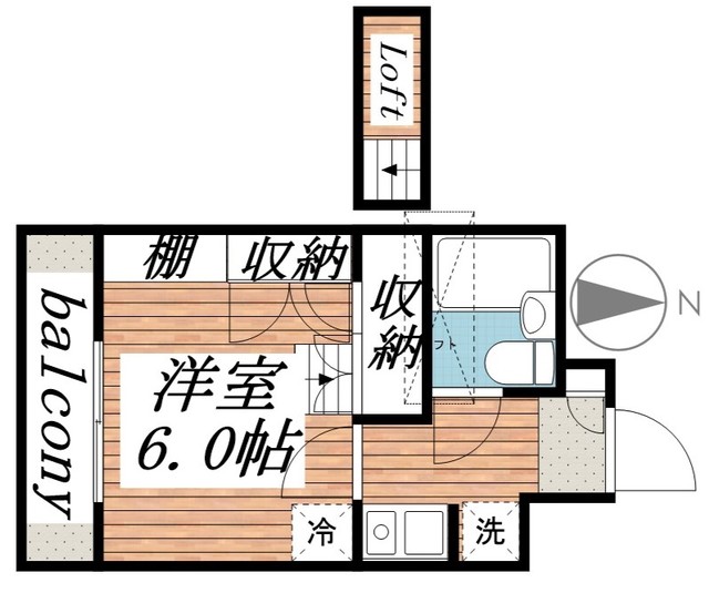 ジュネパレス座間12Bの間取り