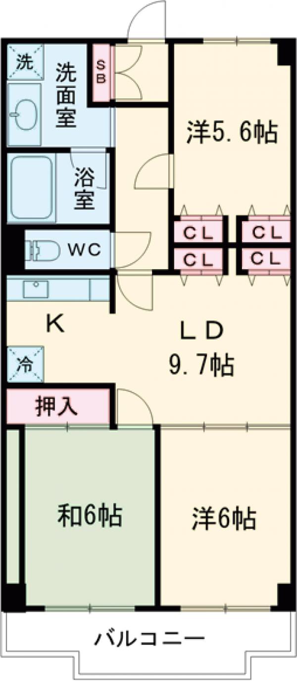 ピア・グランデ弐番館の間取り