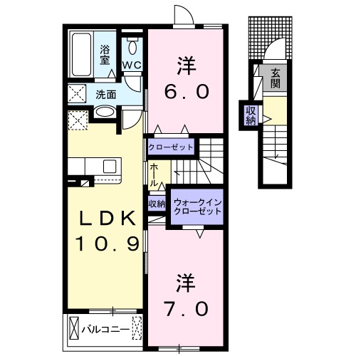 サン ヒルズ Aの間取り