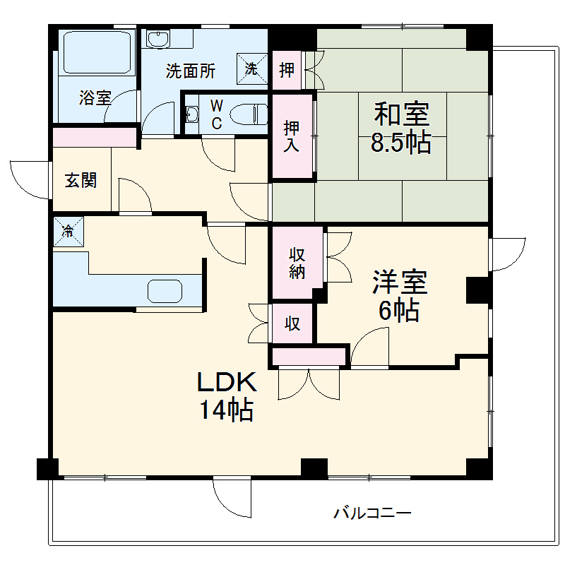 リエス鶴見の間取り
