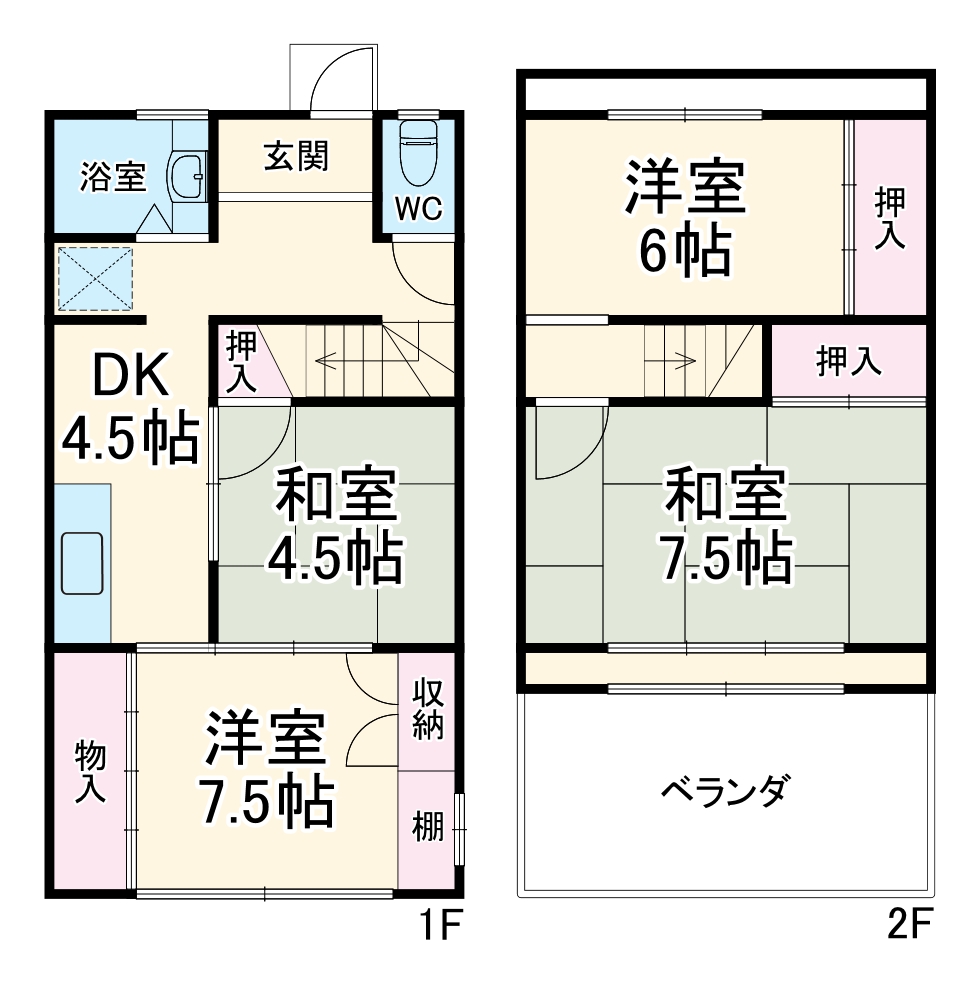富士見テラスハウスの間取り