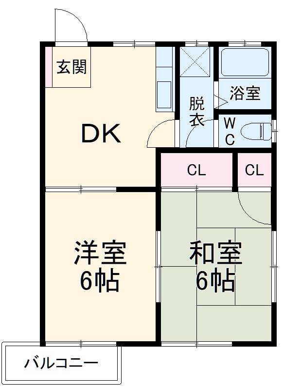 桧垣ハイツの間取り