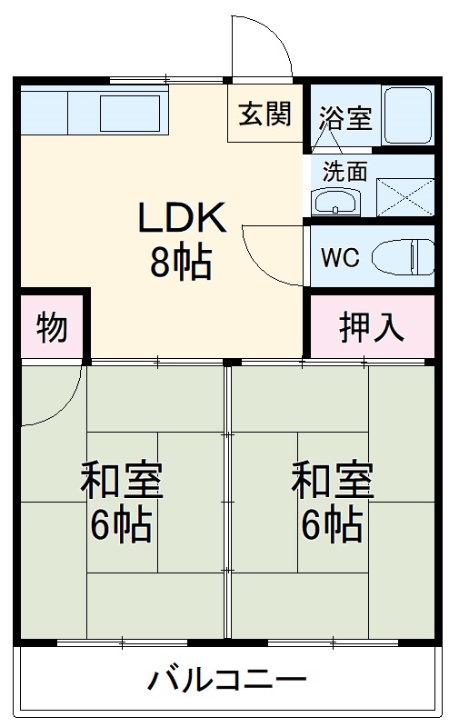 サンハイツ喜代住の間取り