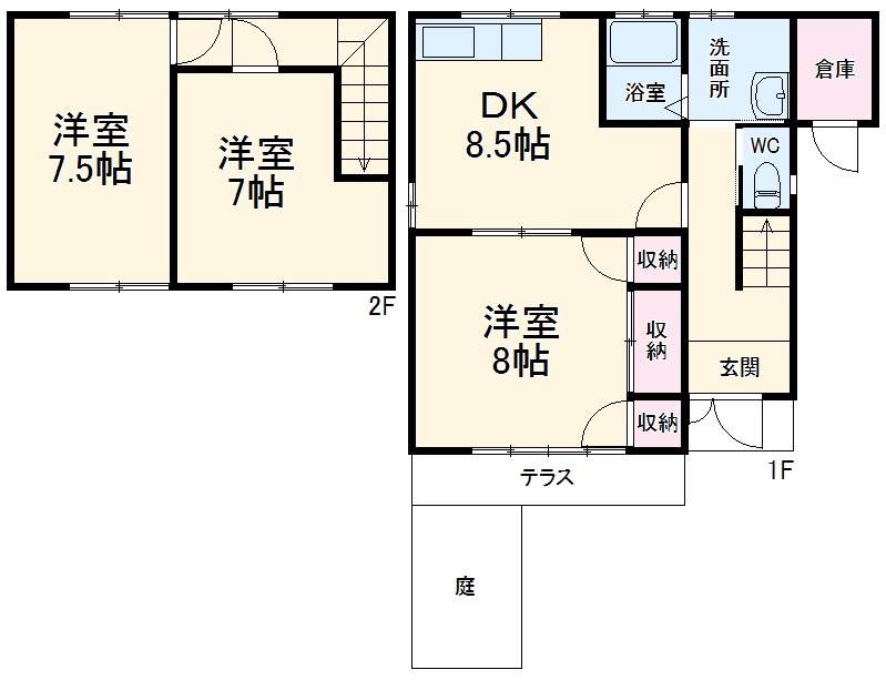 曳馬2丁目貸家の間取り