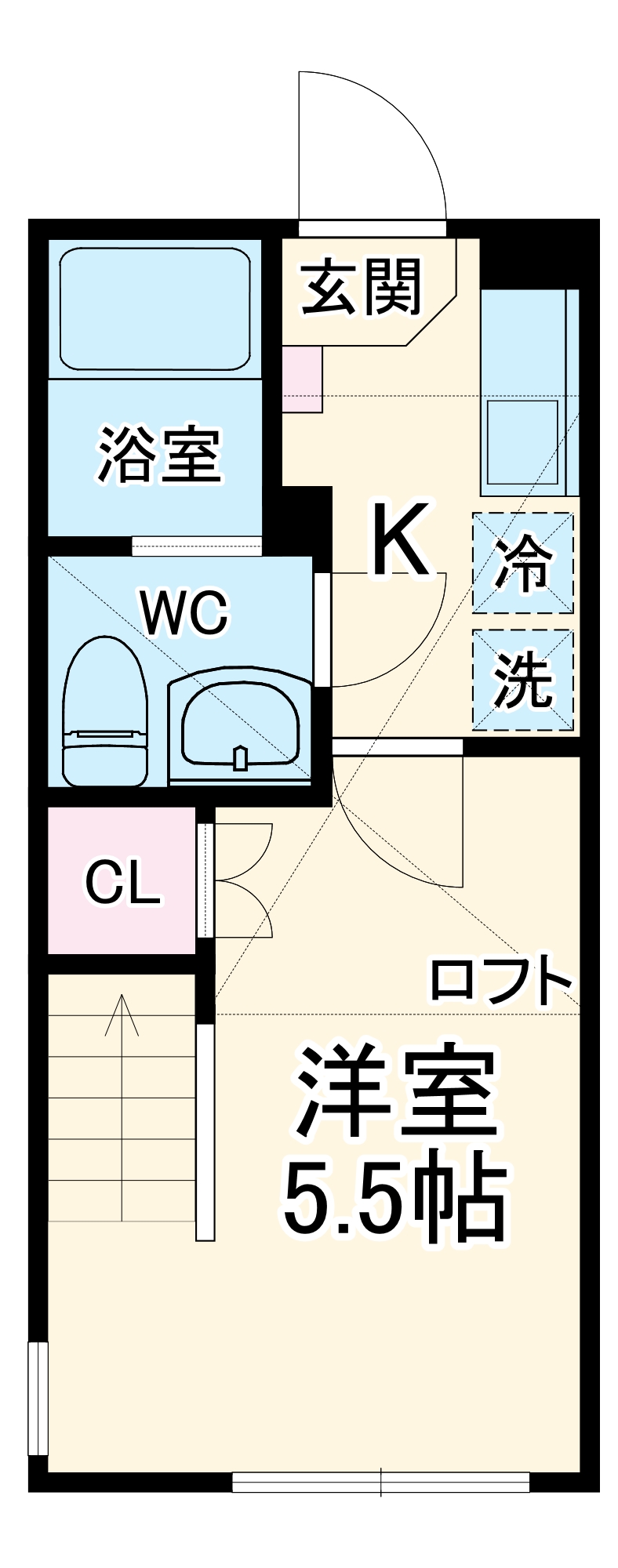 東淵野辺の完工年月(2021年7月)築の賃貸アパートの間取り