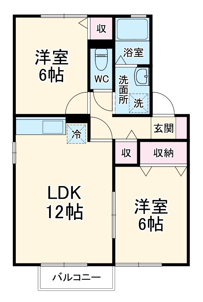 サニーハウスAの間取り