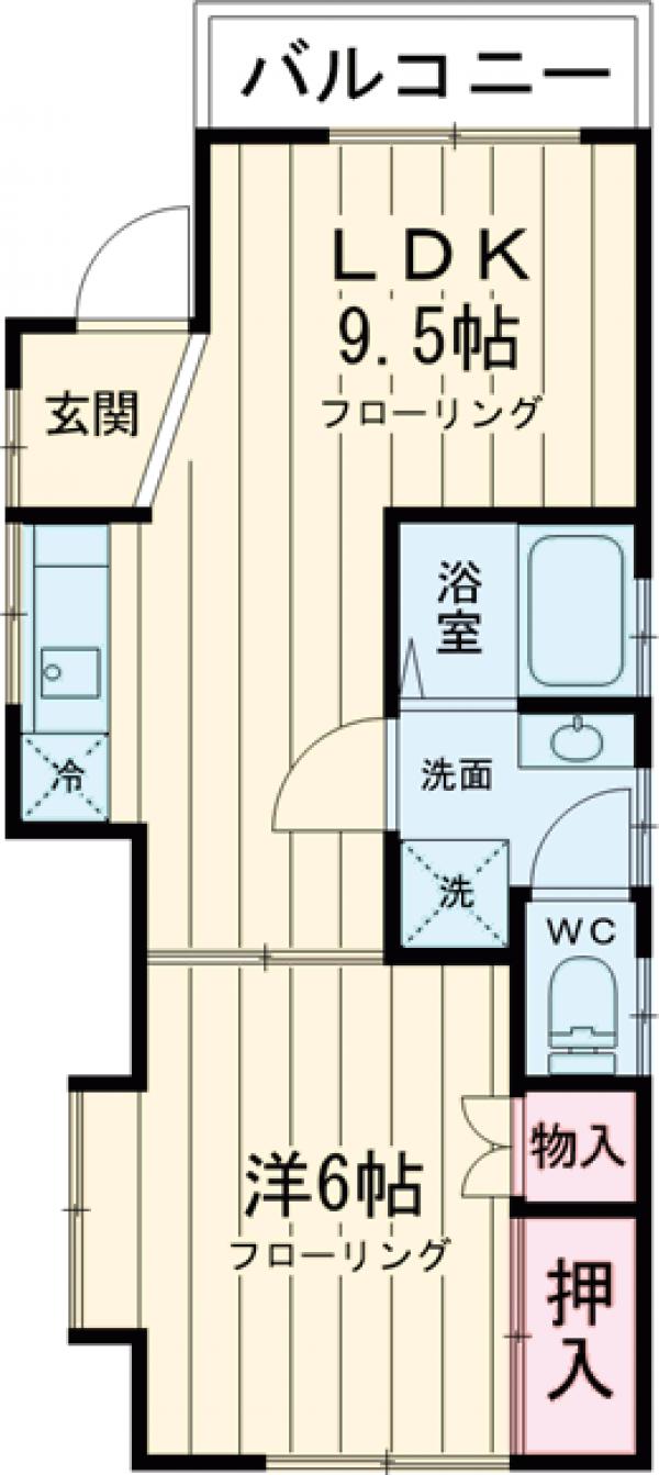 グリーンハイムB棟の間取り