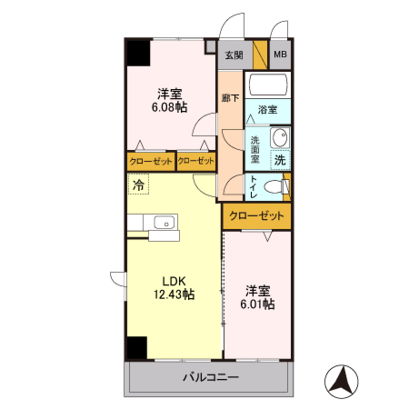 モナークヴィラの間取り