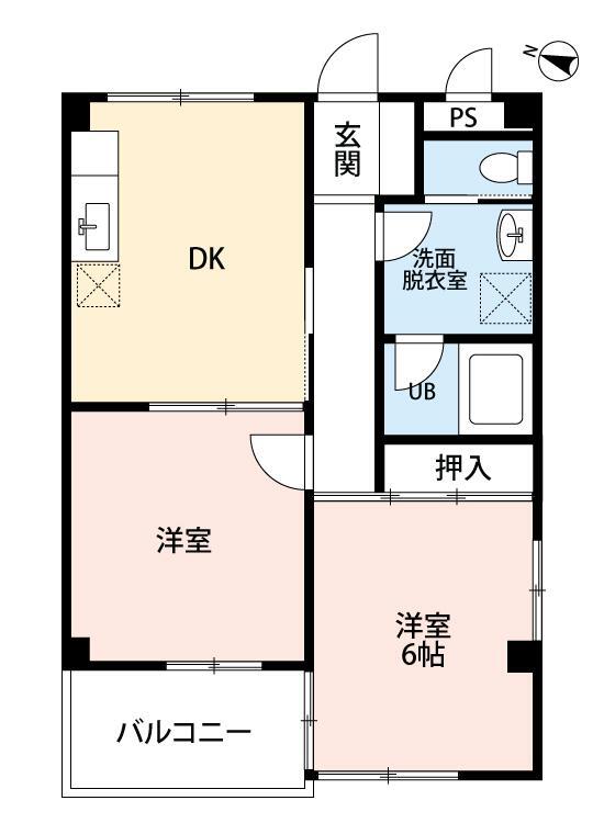 パレスFの間取り