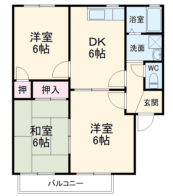サンハイツ本郷Bの間取り