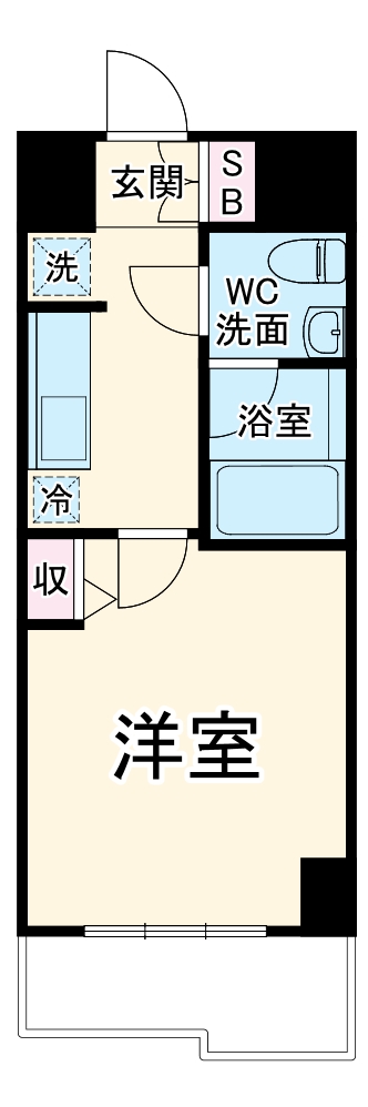 新丸子東の完工年月(2014年8月)築の賃貸マンションの間取り