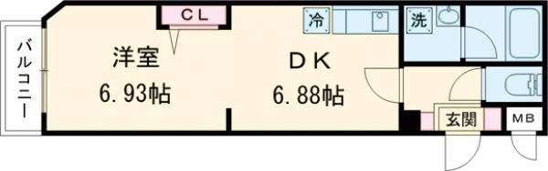 フォセット千早の間取り