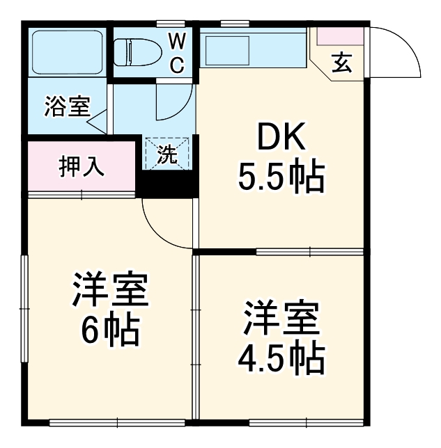 渡辺コーポの間取り