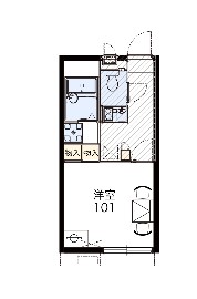 レオパレスシーガル羽田・104号室の間取り