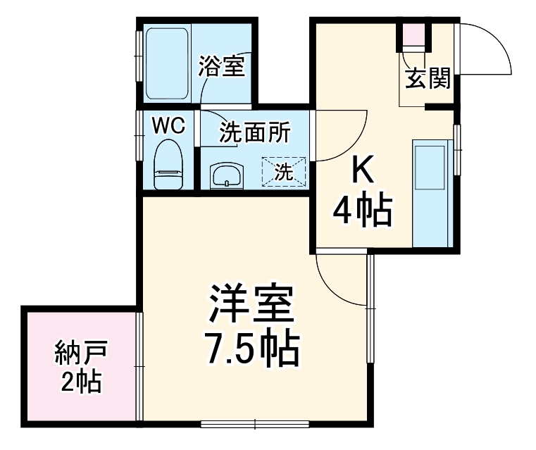 アパートメントピノの間取り