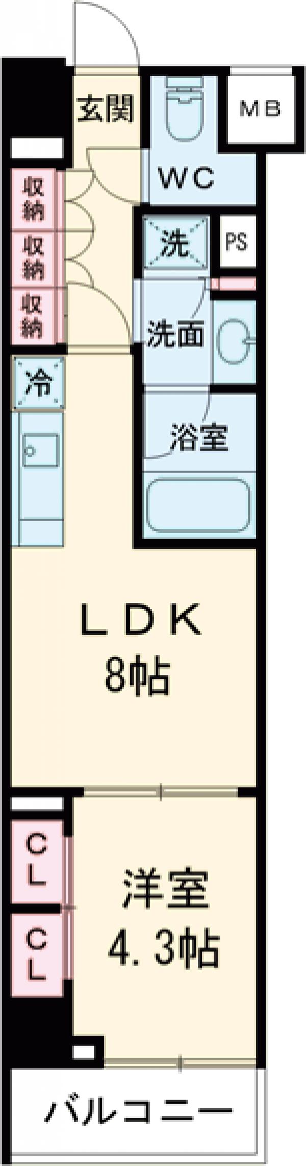 ザ・パークハビオ高円寺レジデンスの間取り