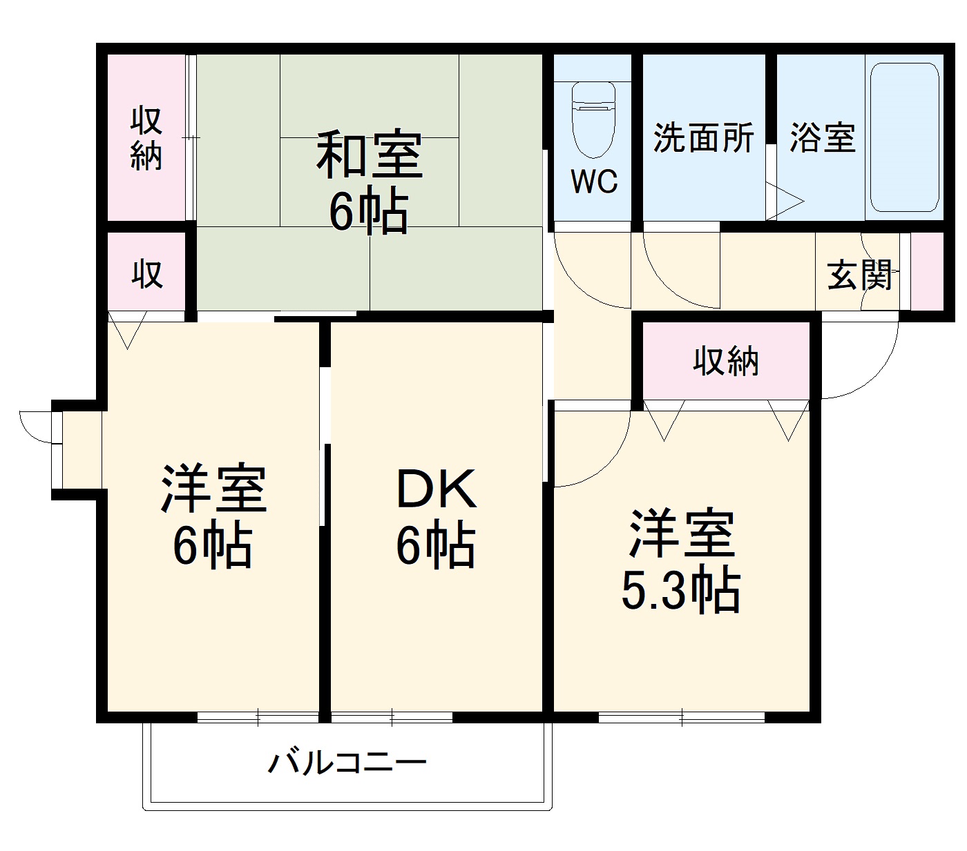 パークヒルズAの間取り