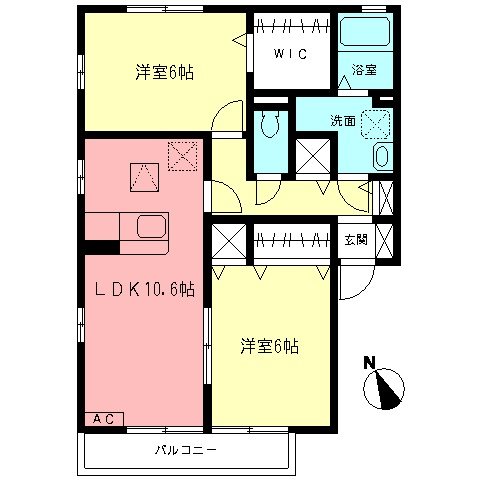 コート・フローラAの間取り