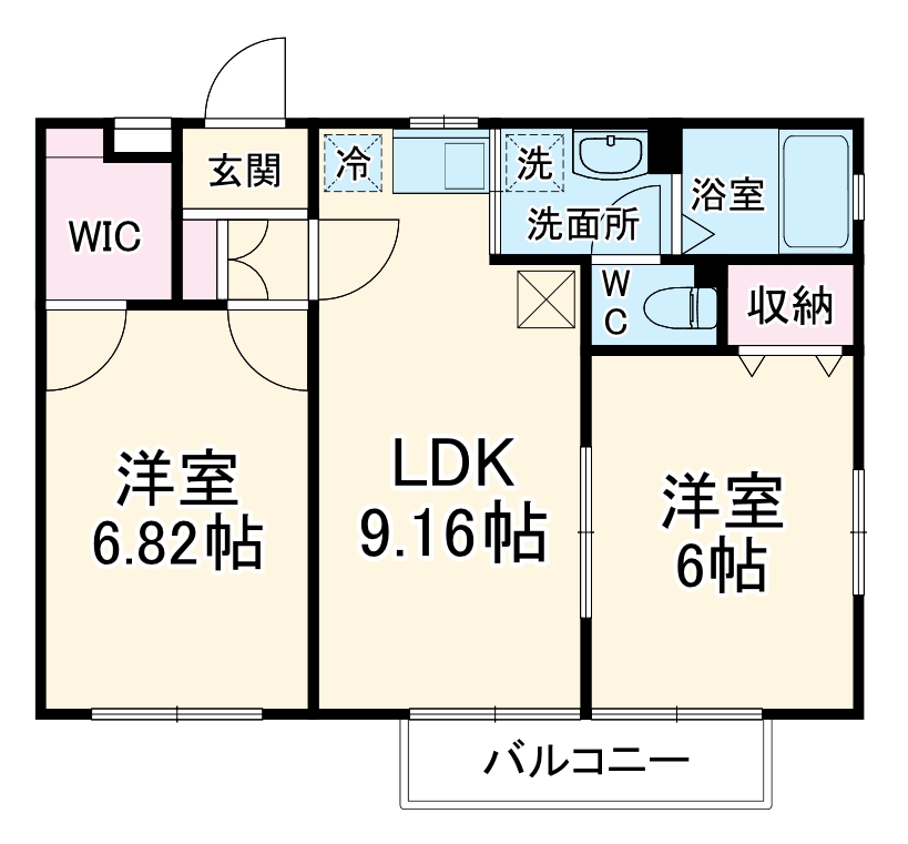 ガーデンコートKの間取り