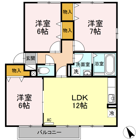 大和の里 Cの間取り