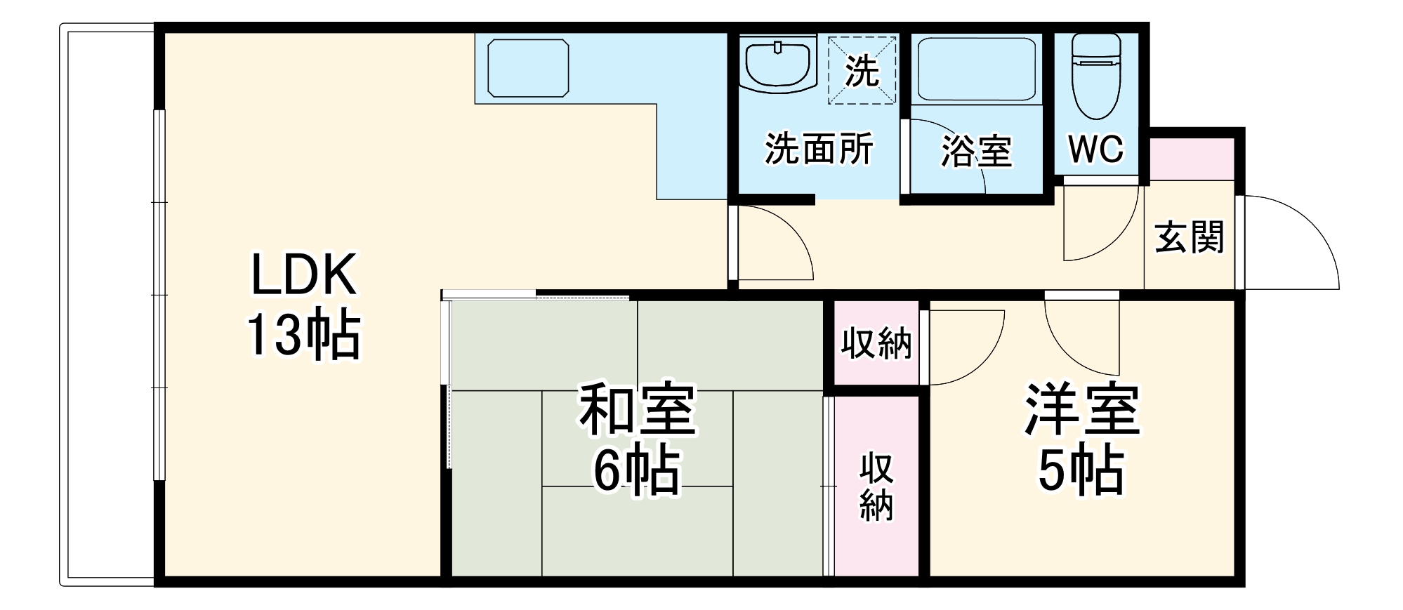 ウイングKAWAMOTOの間取り