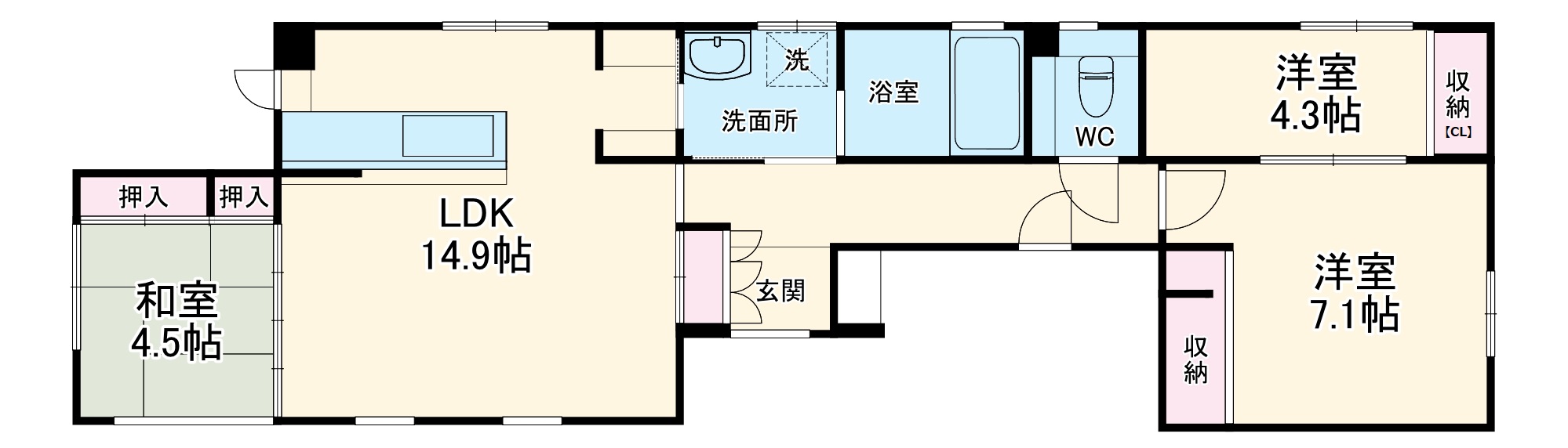 真清田戸建の間取り