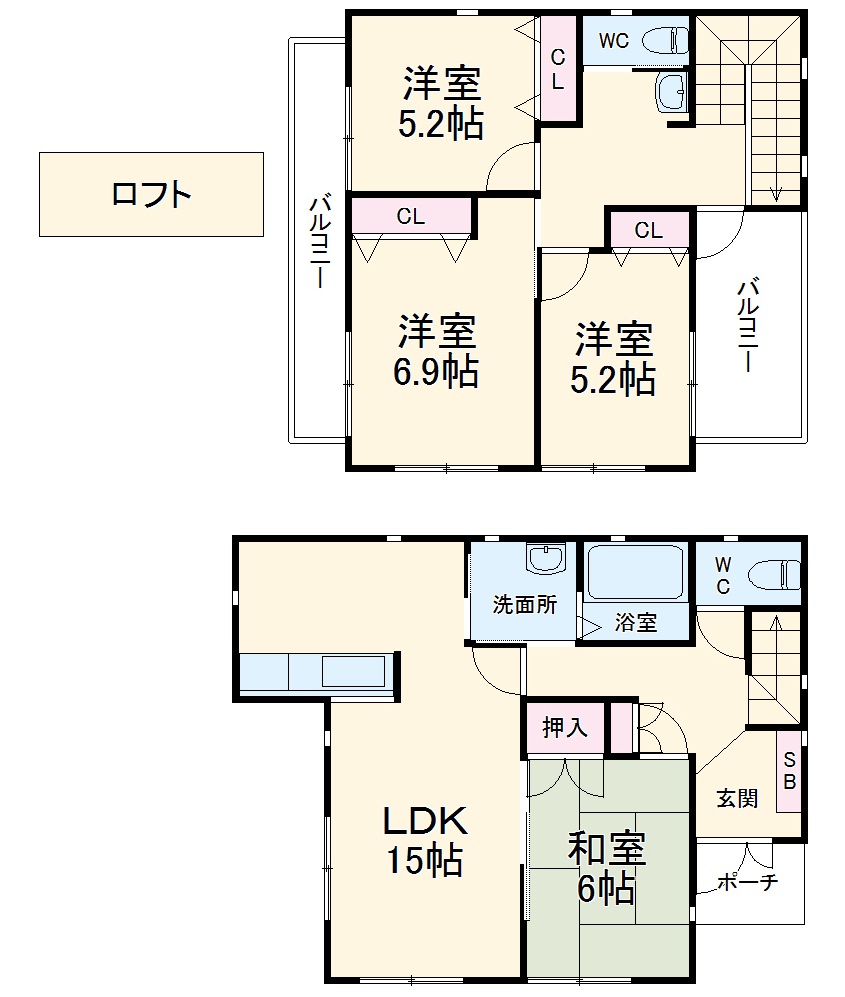 光ハウスの間取り