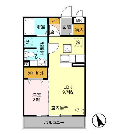 エスポワール Bの間取り