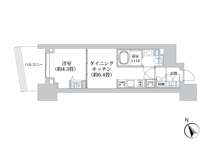 ライオンズフォーシア五反田の間取り