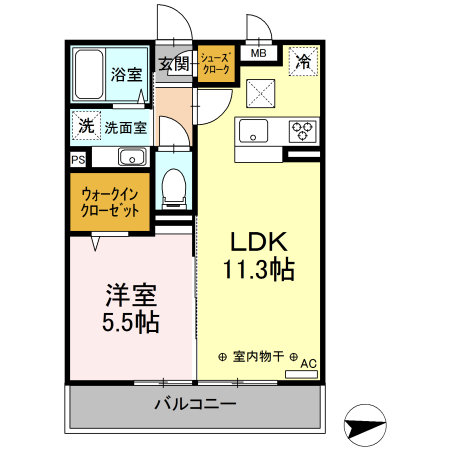 ベルメゾン二俣川の間取り