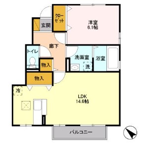 アムール岡崎 Bの間取り