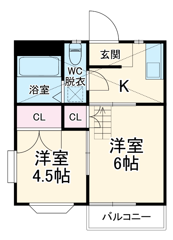 ユーモレスク市川NO.1の間取り